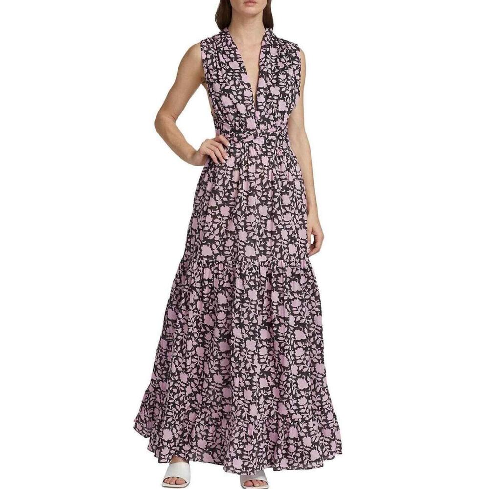 Hannah Artwear Chloe Silhouetted Floral Pink Black Vinti Print 1 S